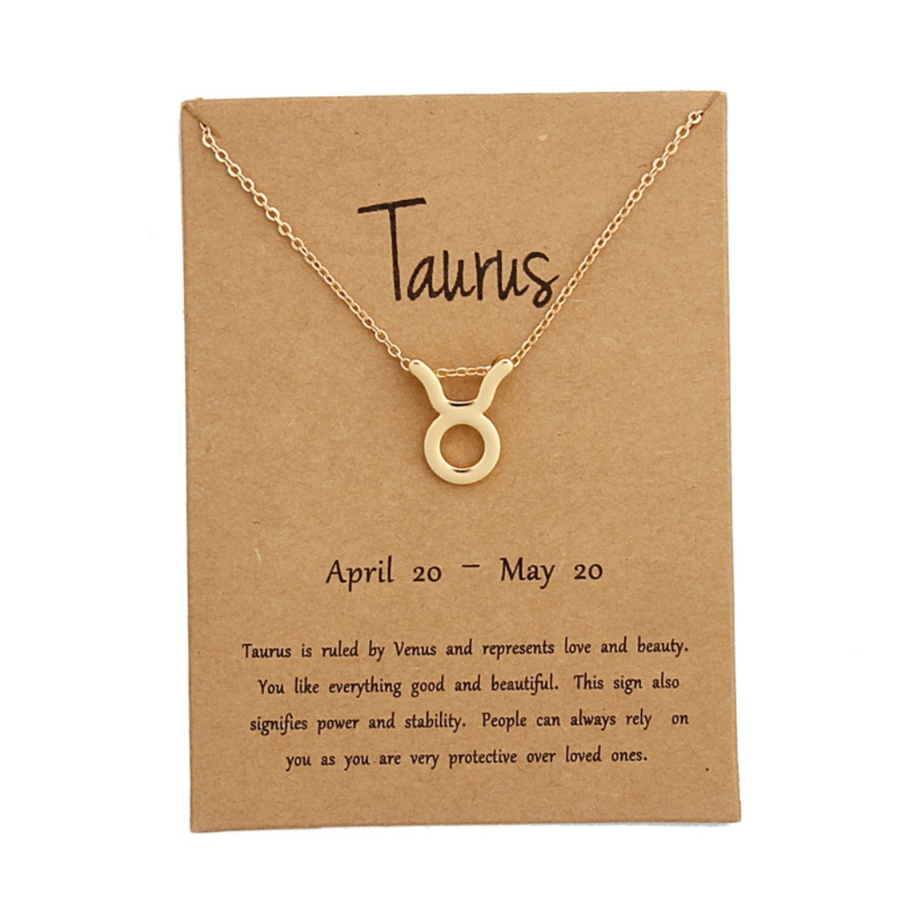 Taurus Zodiac Sign Adjustable Necklaces